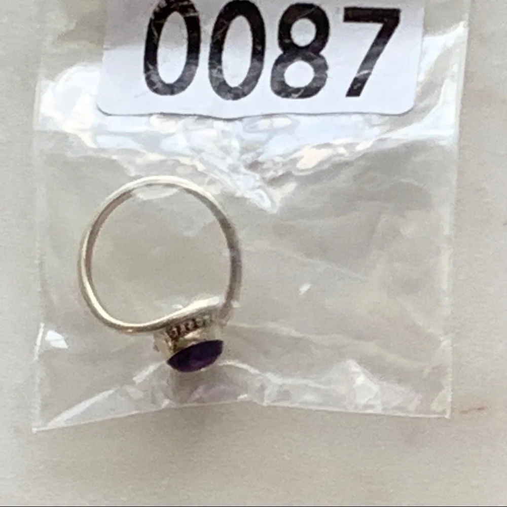 Natural Amethyst 925 Silver ring